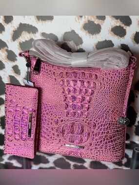 FIRM $ SET BRAHMIN KATIE EMPOWER CROSSBODY BAG & ADY WALLET BCA